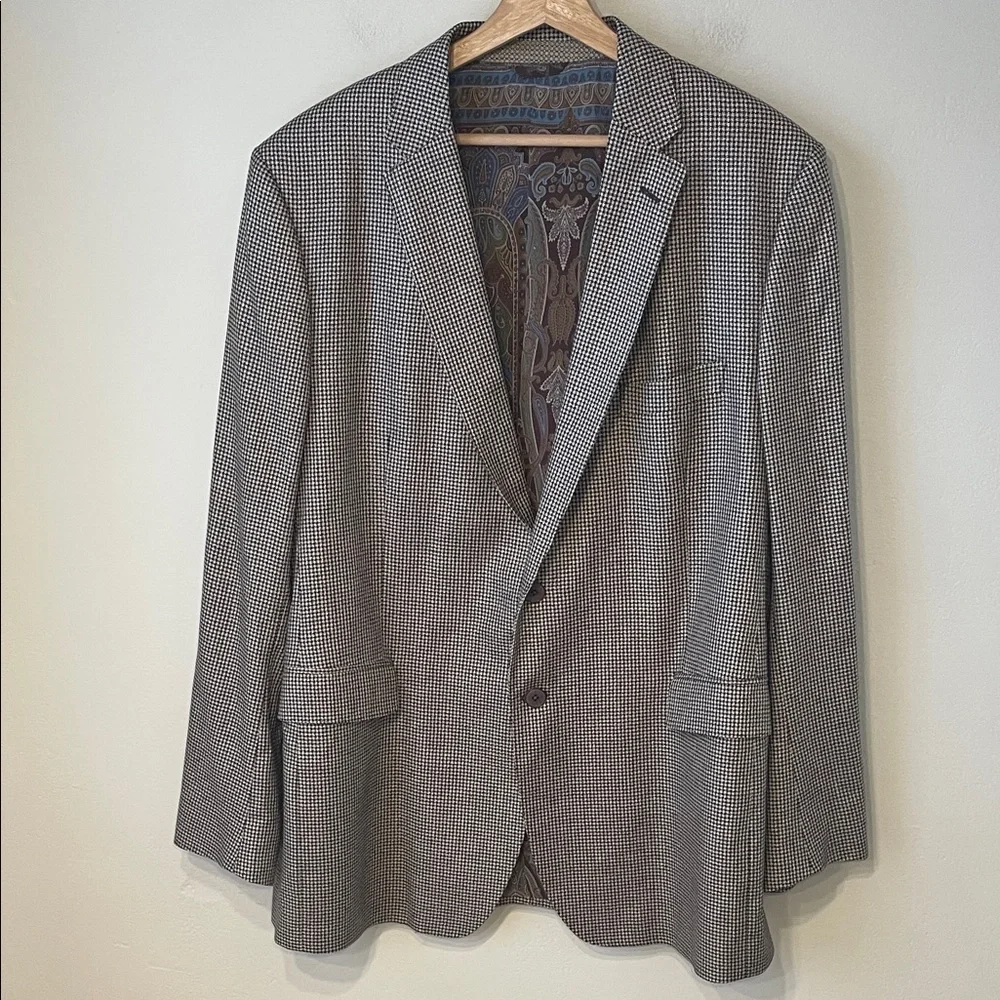 ETRO checkered knit blazer